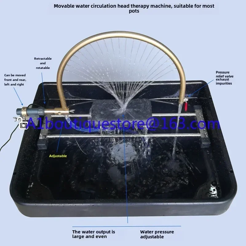 Hair Salon Flush Bed Mobile Tea Bran Water Circulation Hair Therapy Apparatus Shampoo Bed Installation Head Soup Spa Machine