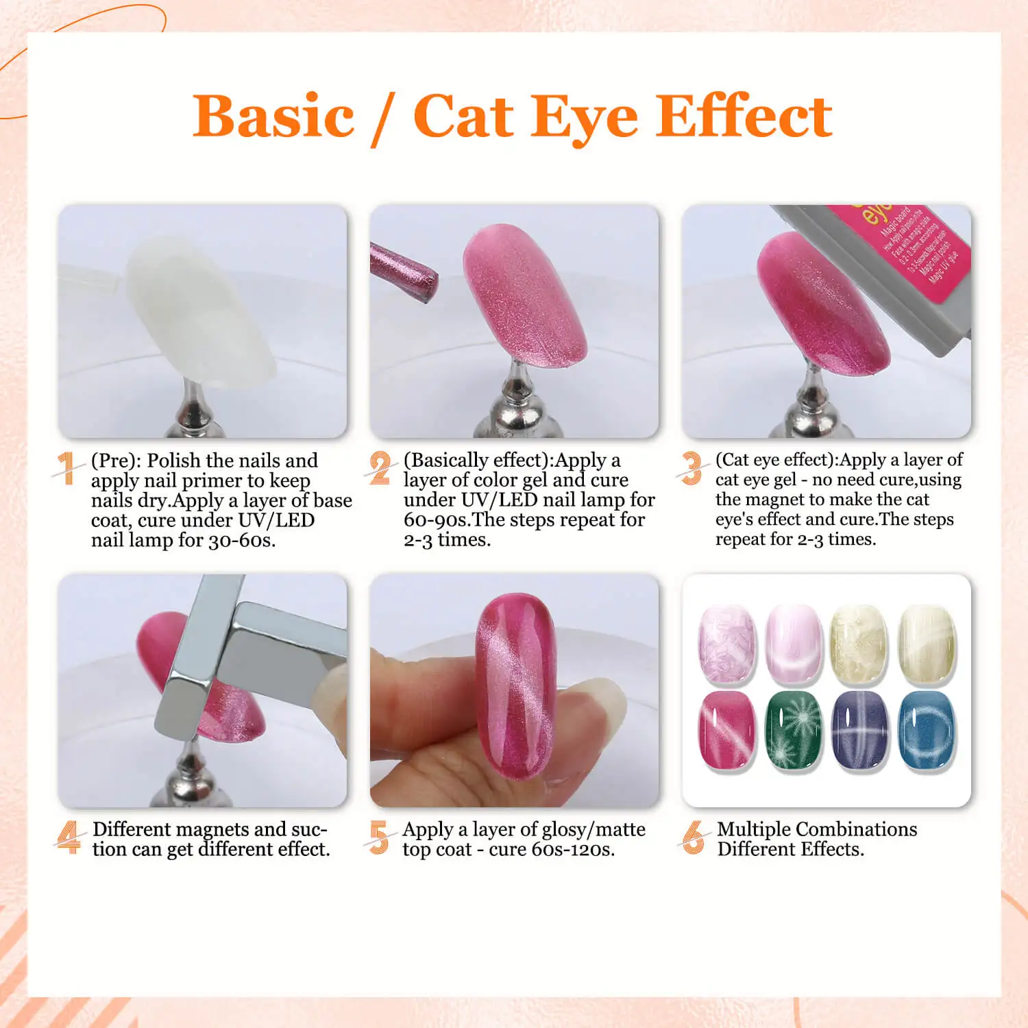 طقم طلاء أظافر جل 26 قطعة مع معطف 21 لونًا أحمر ورديًا وجل مزهر، معطف أساسي لامع وغير لامع معطف فوقي لتقليم الأظافر #6