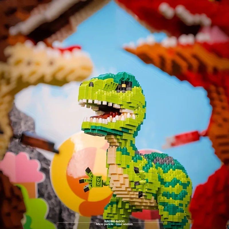 Kid Dinosaurus Micro Deeltjes Bouwstenen Speelgoed Jurassic Grote Maat Tyrannosaurus Rex Montage Blokken Puzzels Demontage Speelgoed