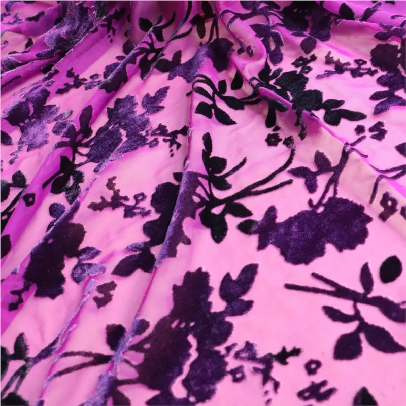 

Woven brocade viscose printed mottled and burned velvet fabric sleeping dress cheongsam