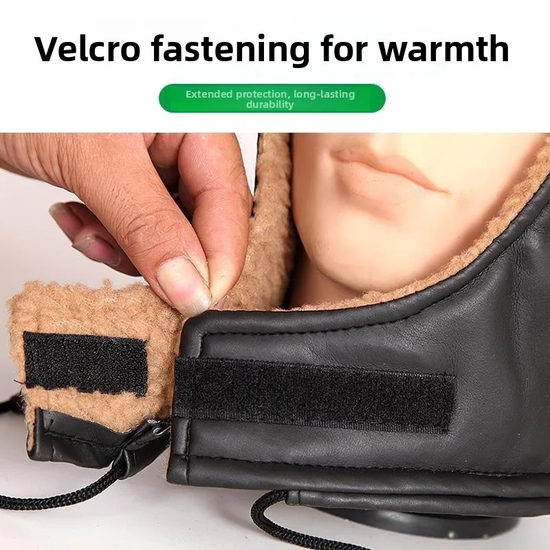 خوذة أمان شتوية بطانة حرارية مقاومة للبرد قبعة صلبة غطاء عازل للعمل في الهواء الطلق حماية ضد الرياح #4