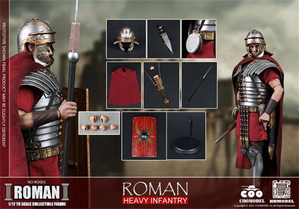 COOMODEL x HHMODEL 1/12 RO001 Roman - Heavy Infantry Collectible Figure Specially Features Gift For Child Baby Collect