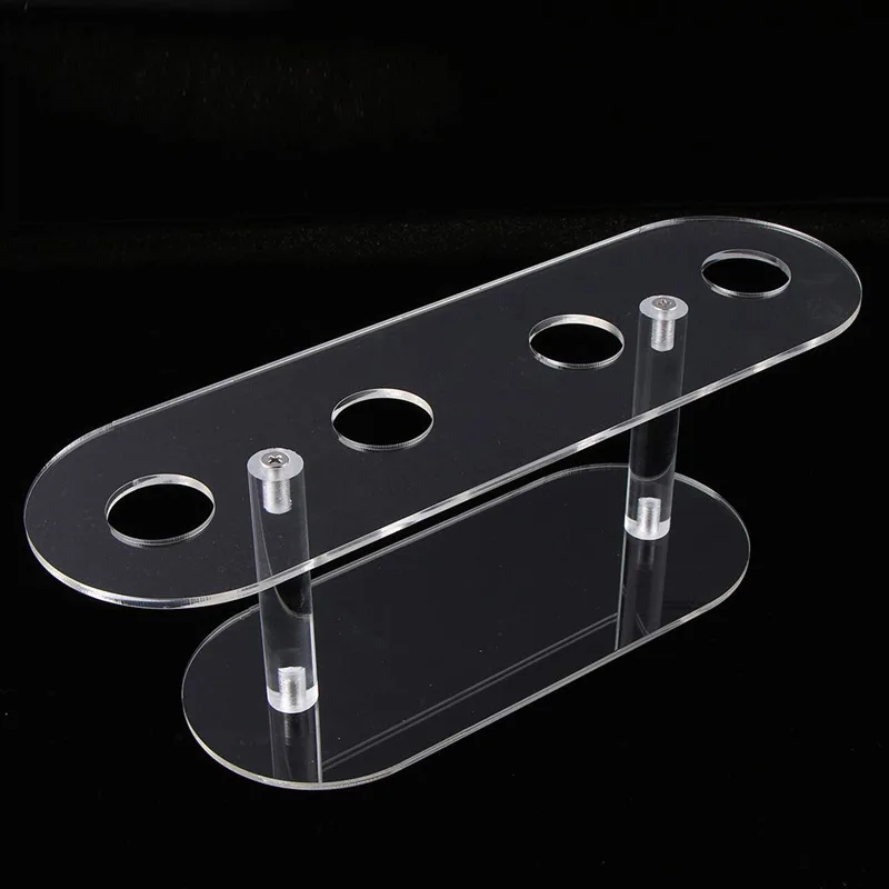 3mm 4-hole Elliptical Acrylic Transparent Ice Cream Rack Cone And Ice Cream Cone Display Stand Dessert And Miscellaneous Storage