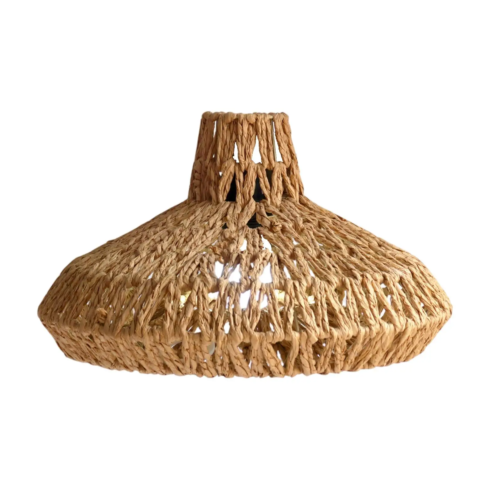 Pendant Lamp Shade Handwoven Hanging Light Fixture Chandelier Cover for Bedroom Kitchen Island Teahouse Living Room Decoration