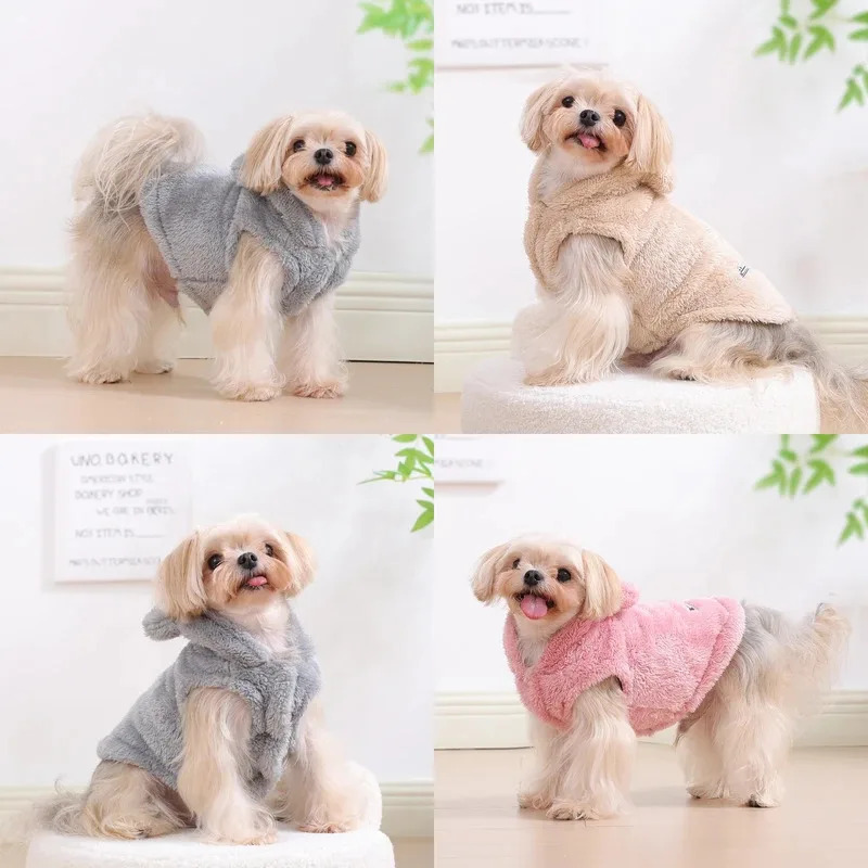 

Winter Warm Fleece Pet Dog Coat Puppy Hoodie Sweater Jacket for Small Medium Dogs Cats French Bulldog Chihuahua Puppy