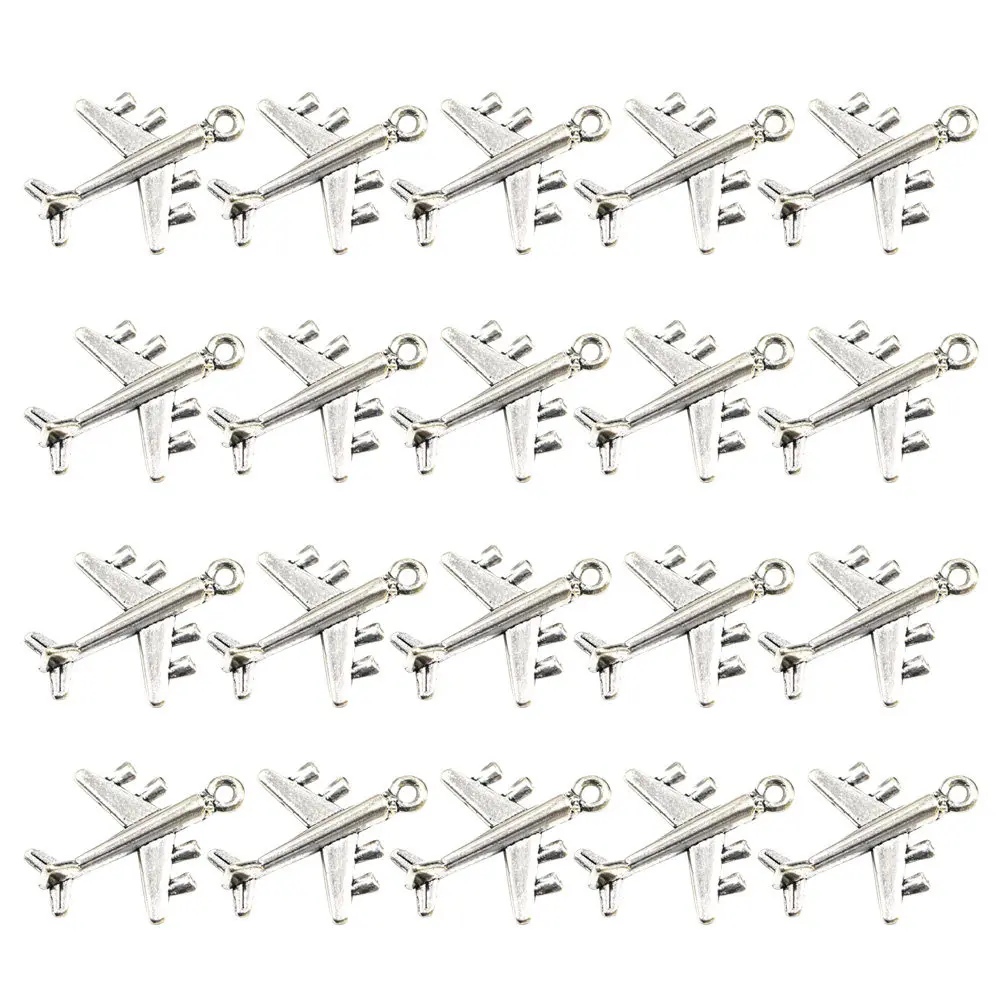

20Pcs Airplane Alloy Pendant Charms DIY Jewelry Making Kit Necklace Bracelet Crafts Stylish Gift Alloy Pendant Charm