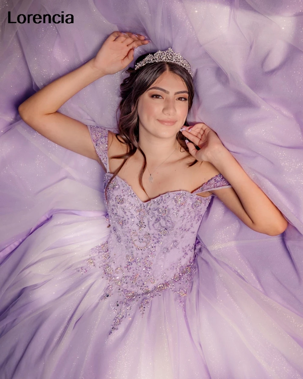 Vestido De quinceañera lila lavanda personalizado, vestido De baile con apliques, corsé con cuentas, dulce 16 Vestidos De 15 Años personalizado YD45