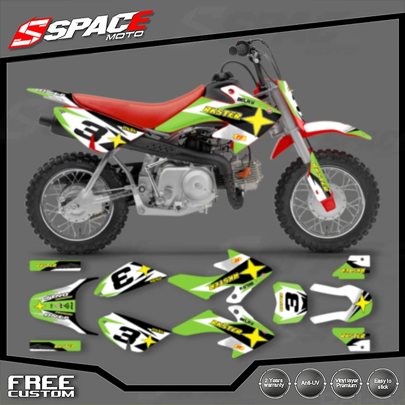 

SPACE for HONDA CRF 2000 2001-2012 CRF50 2013 2014 2015-2021 CRF50 Custom Motorcycle Graphics Background Decal Stickers Kits 02