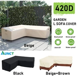 L Shape Corner Outdoor Sofa Cover Waterproof Rattan Corner Furniture Cover V Shape Sofa Table Chair Protective Dust Covers