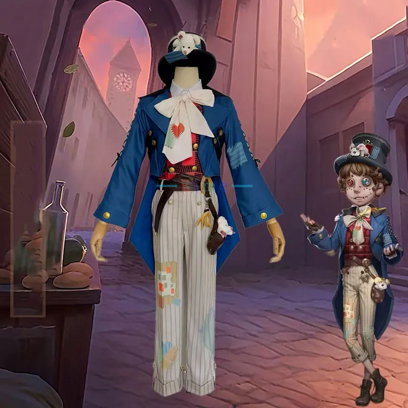 

Game Identity V Acrobat Mike Morton Cosplay Costume Adult Party Fancy Suits with hat Halloween Carnival Uniforms Custom Made
