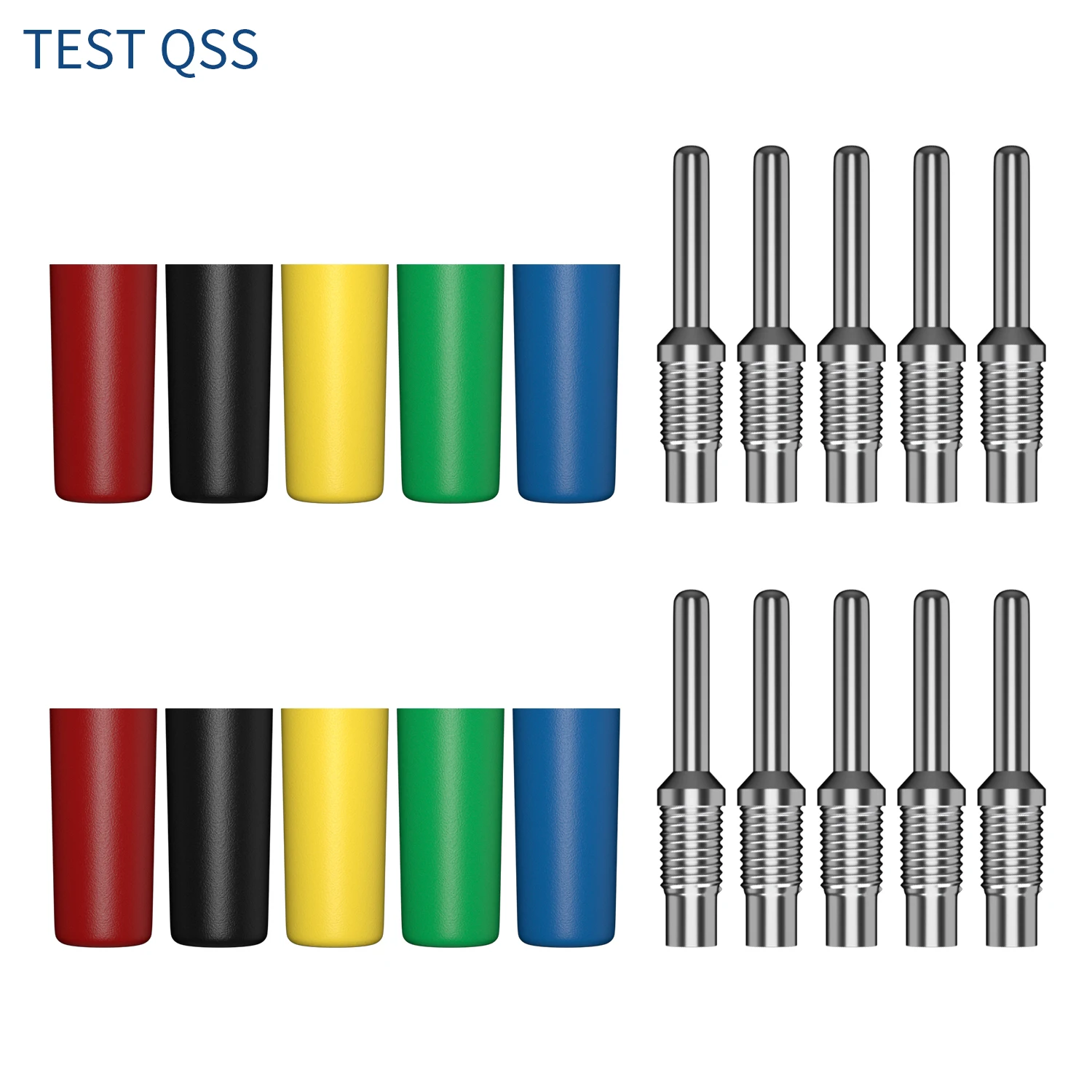 

QSS 10PCS 2mm Banana Plug Nickel Plated Electrical Terminal Connectors Assorted Colors Pack of 5 for Electronic Accessories