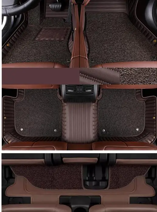 

Специальные автомобильные коврики на заказ для Mitsubishi Pajero Sport, 7 мест, 2025-2016, высококачественные коврики, водонепроницаемые двухслойные ковры