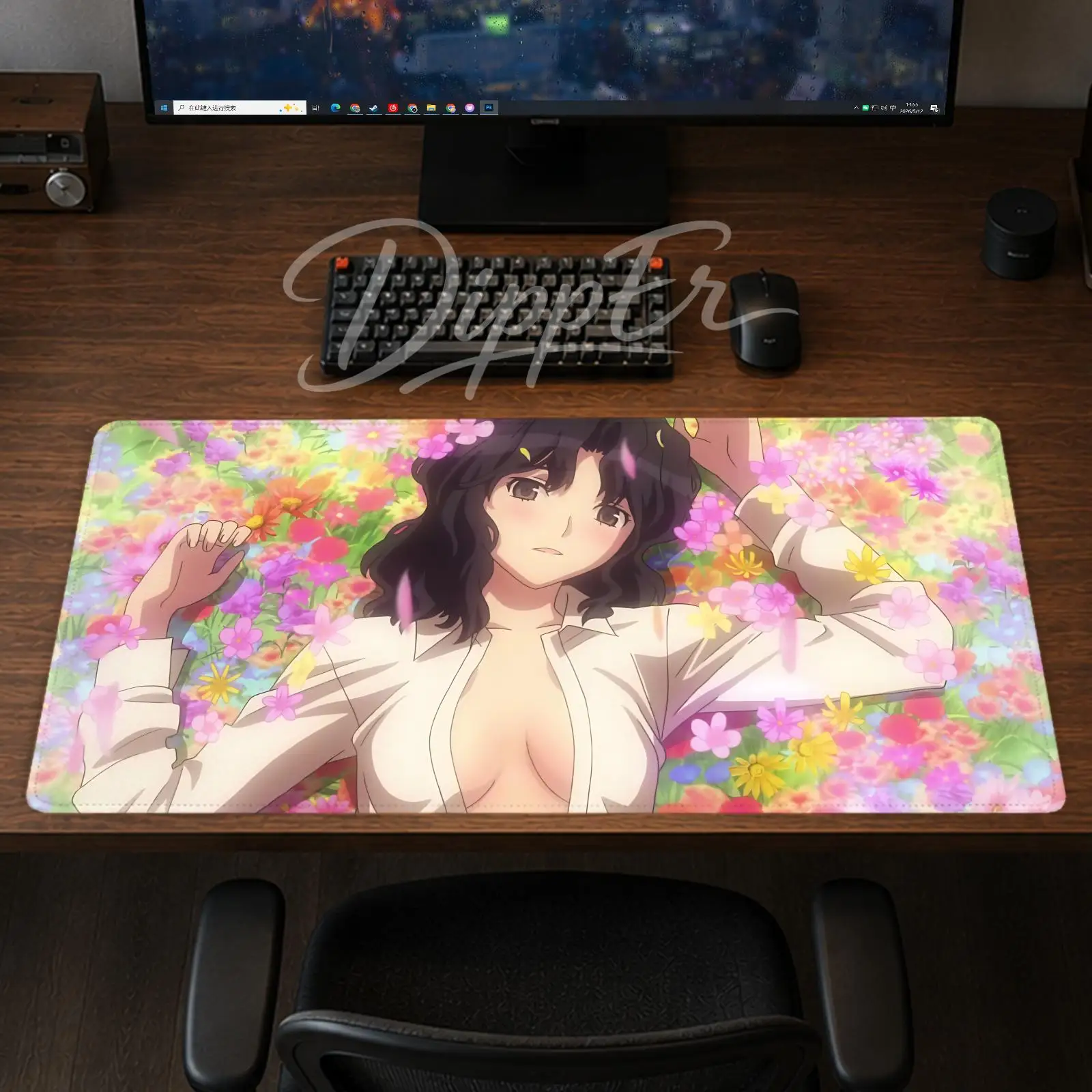 Amagami Mouse Pad Office Large Desk Mat Gaming Mousepad Rubber Bottom Non-Slip Cushion 900X400