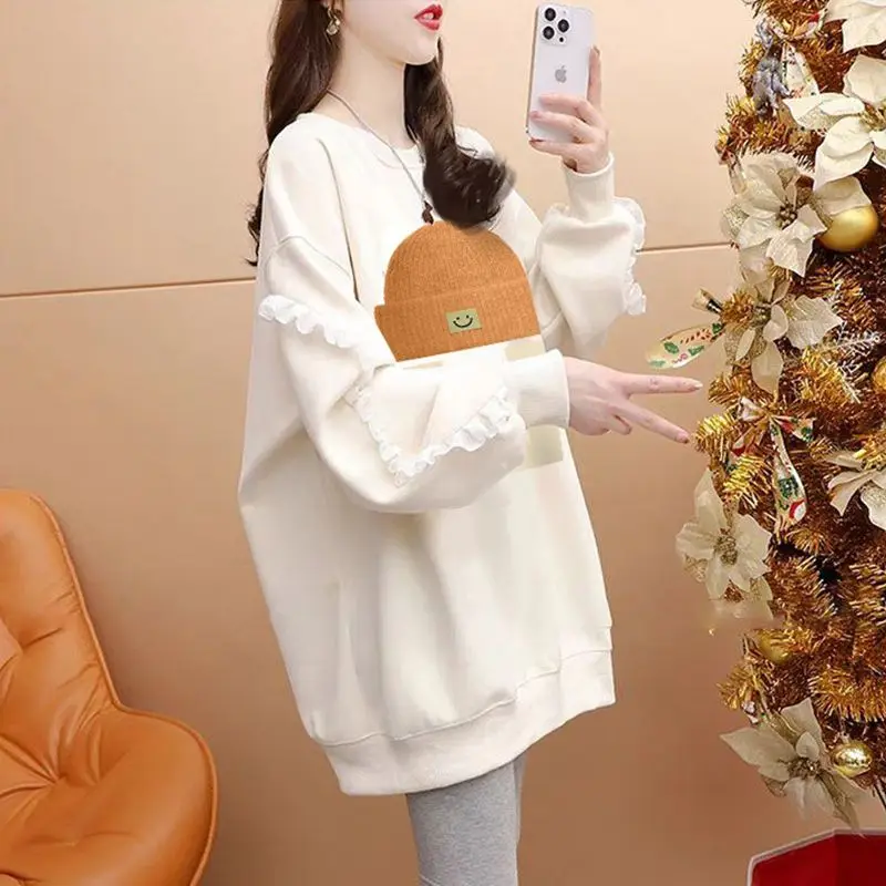 Pullover femminile girocollo ampio Top in promozione Felpe da donna firmate di moda Harajuku novità essenziali di base abbinate