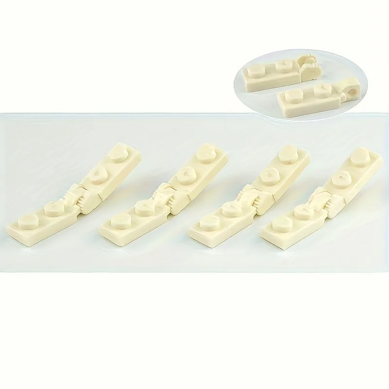 30 Stück Bausteine mit Griffen 1x2 Scharnier-Verschlussplatten für Baustein 44301 44302 kompatibles Kinder-DIY-Ziegelspielzeug