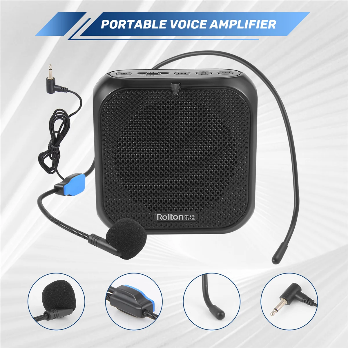 Rolton Portable Voice Amplifier, Megaphone Booster with Microphone Loudspeaker Personal PA System for Voice Amplification NND