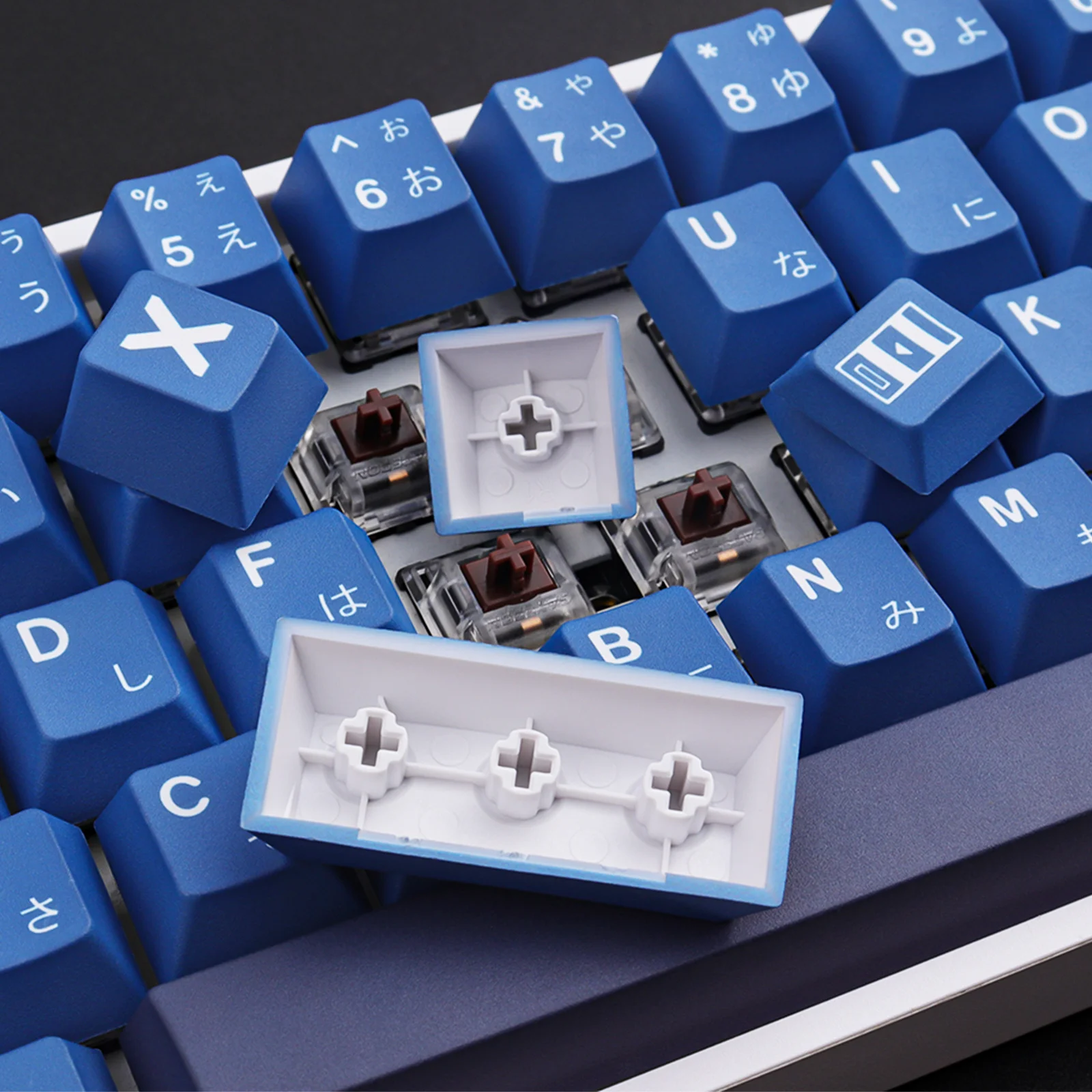 Set Keycap Striker GMK 151 TombolPBT Keycap Profil Ceri DYE-SUB Keycap Pribadi untuk Cocok dengan Keyboard Mekanis MX Switch