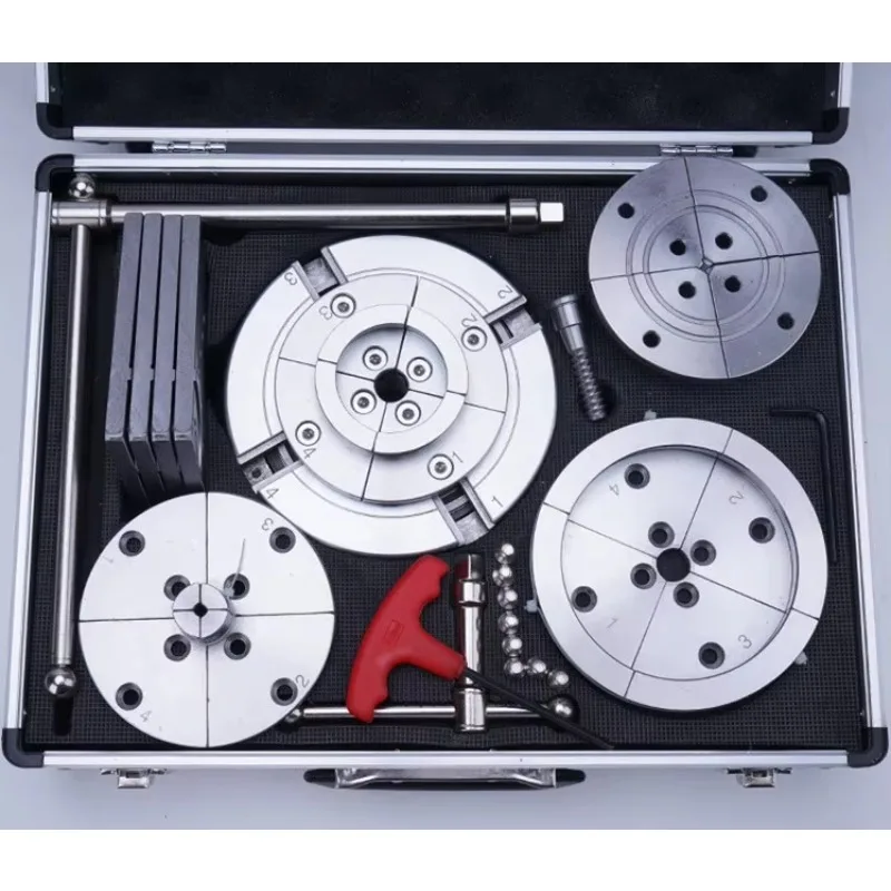 KP96 4-Jaw Wood Lathe Machine round Jaws with Tooth on Both Sides Woodworking Chuck Lathe Tool 12mm