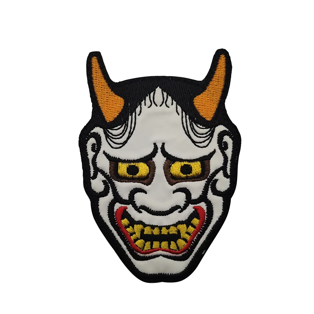 Embroidery Witch Tactical IR Patches Devil Prajna Mask Glow In Dark Badge backpack sticker