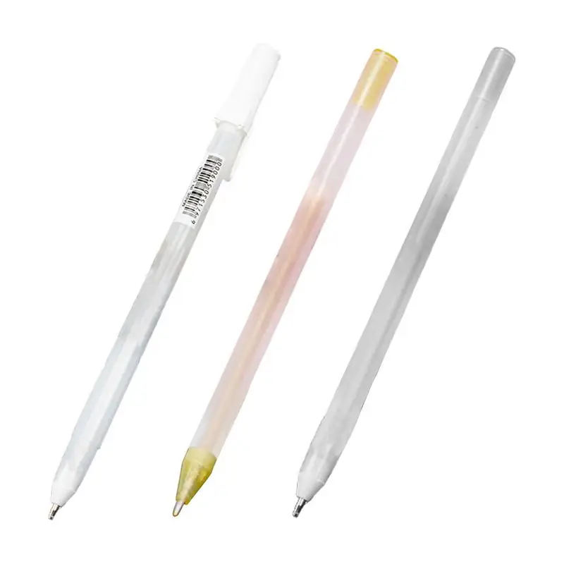 White Gel Pen Highlight Paint White Marker Pen 0.8mm Fine Tip Refill Rod for Student Drawing Art Writing Supplies