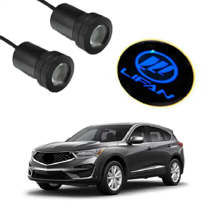 

2PCs Universal Car Door Logo Lights Welcome Projector Ghost Shadow LED Courtesy Lamp Auto Decorative Accessories For Lifan x60