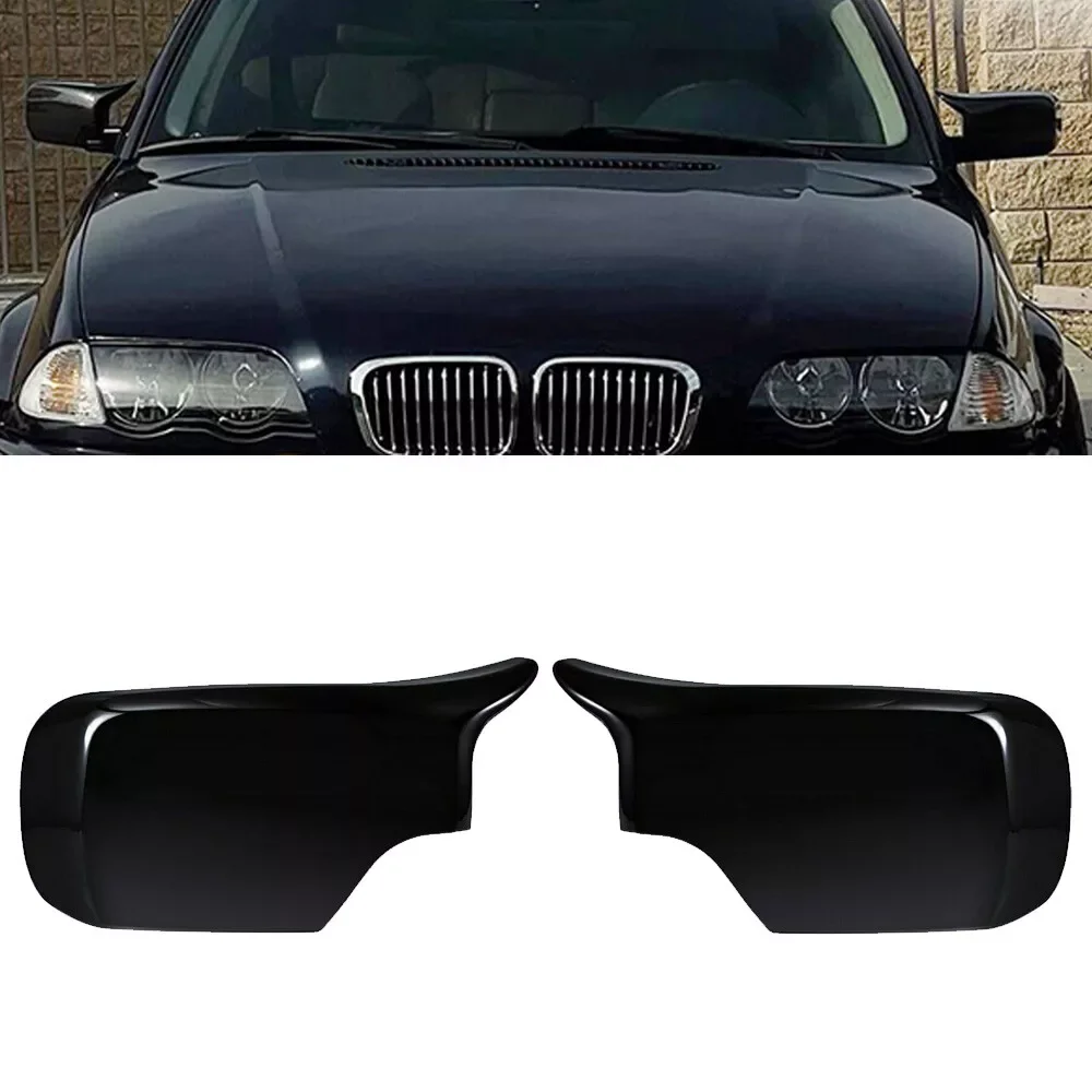 

Черные колпачки для боковых зеркал с узором, замена для BMW E46 316i 318i 318d 320d 320i 325i 328i 330d 330i 1998-2005 51168238376