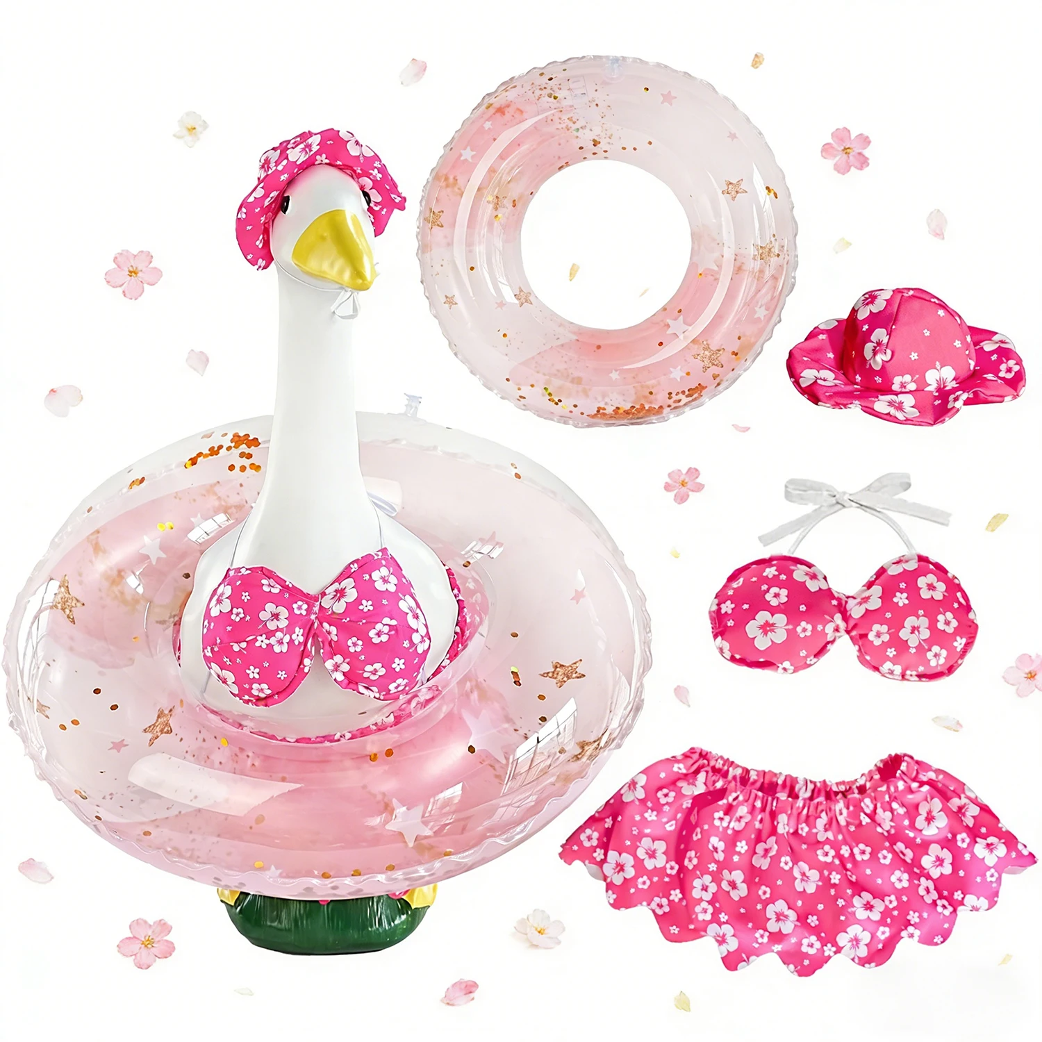 fantasia-de-ganso-havaiano-de-verao-com-biquini-chapeu-Oculos-de-sol-e-boia-para-estatua-de-ganso-de-23-polegadas-para-decoracao-de-jardim-de-cimento