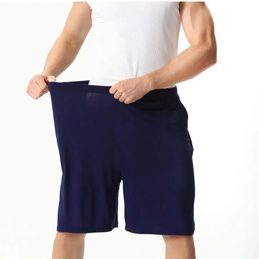 Plus size grote 9XL 10XL 11XL mannen Shorts Modal katoen zomer zacht Comfortabel marineblauw Elastische taille losse shorts dunne Ademend