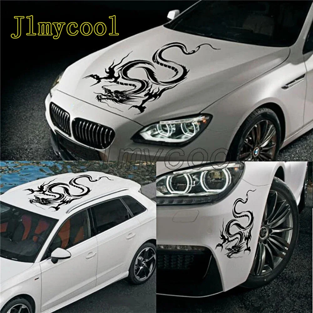 Autocollant de voiture Dragon Tendance, Décoration Vintage Traditionnelle pour Capot, Pare-chocs, Toit de Voiture, Porte Latérale Avant, Autocollant Vinyle Ethnique