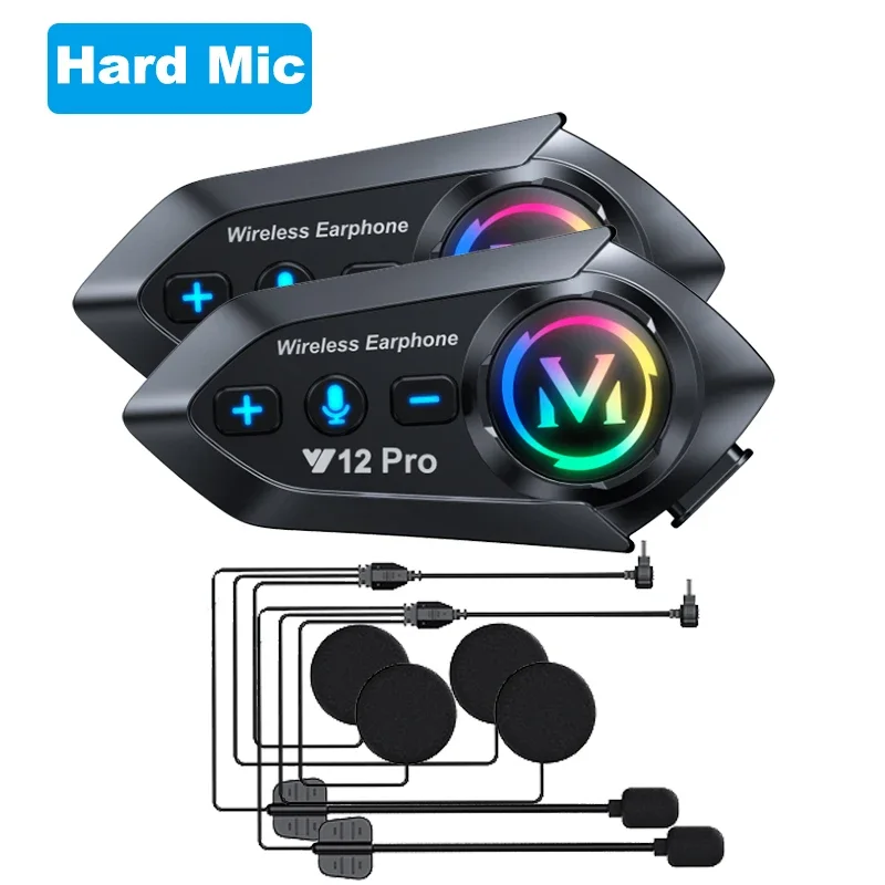 Y12 Pro Motorcycle Helmet Bluetooth Intercom Distance 500M Voice Assistant Multi-scene Mixing Music Sharing IP56 Waterproof image 3