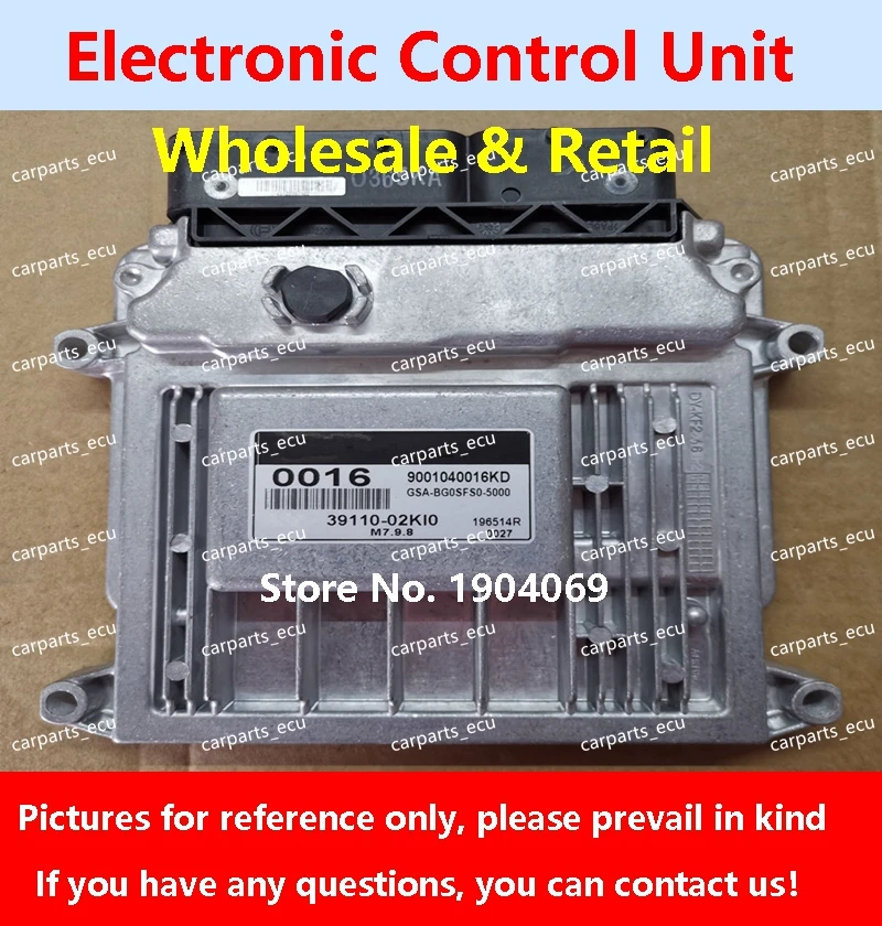 

39113-2B020 3702 ECU 39110-02MC0 0225 For Hyundai Elantra KIA Car Engine Computer Board/M7.9.8 39110-02KI0 0016/39140-26AJ0 4J0
