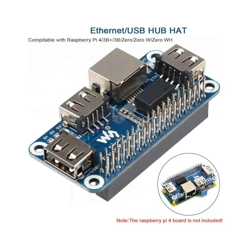 5V Ethernet Expansion Board USB HUB Module HAT Shield Starter Kit dla RPI Raspberry Pi 0 Zero 2 W 0W 2 W 3B Plus 3 4 Model B 4B