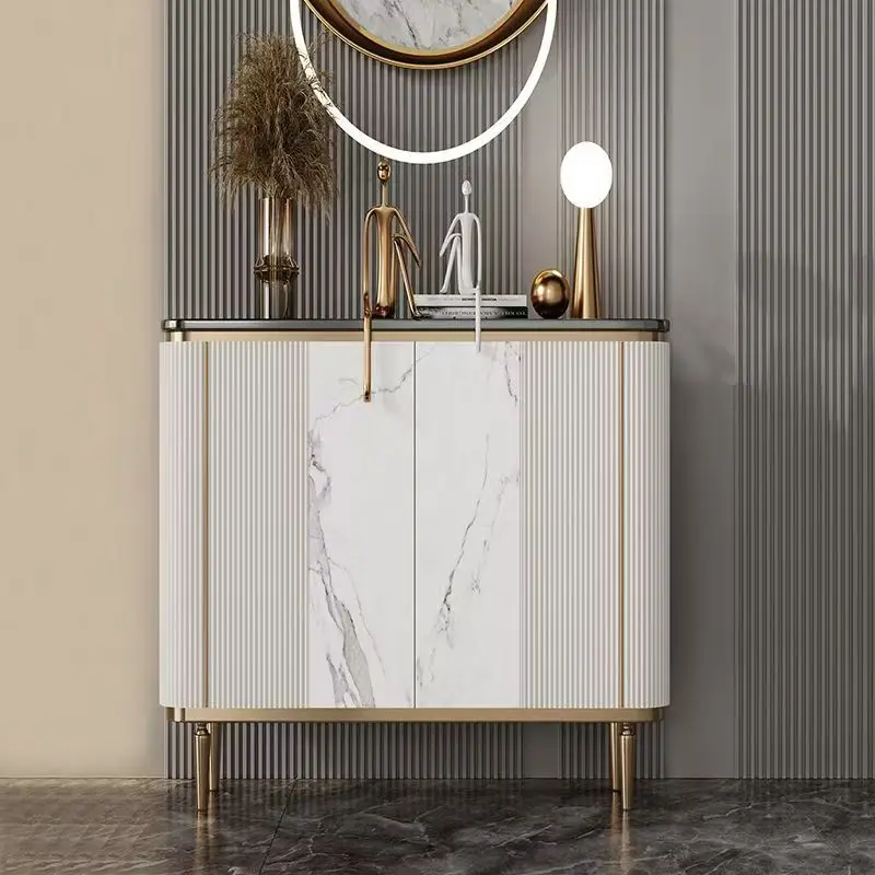 Light luxury modern solid wood pine sideboard, high-end bedroom, entryway, living room furniture, large capacity