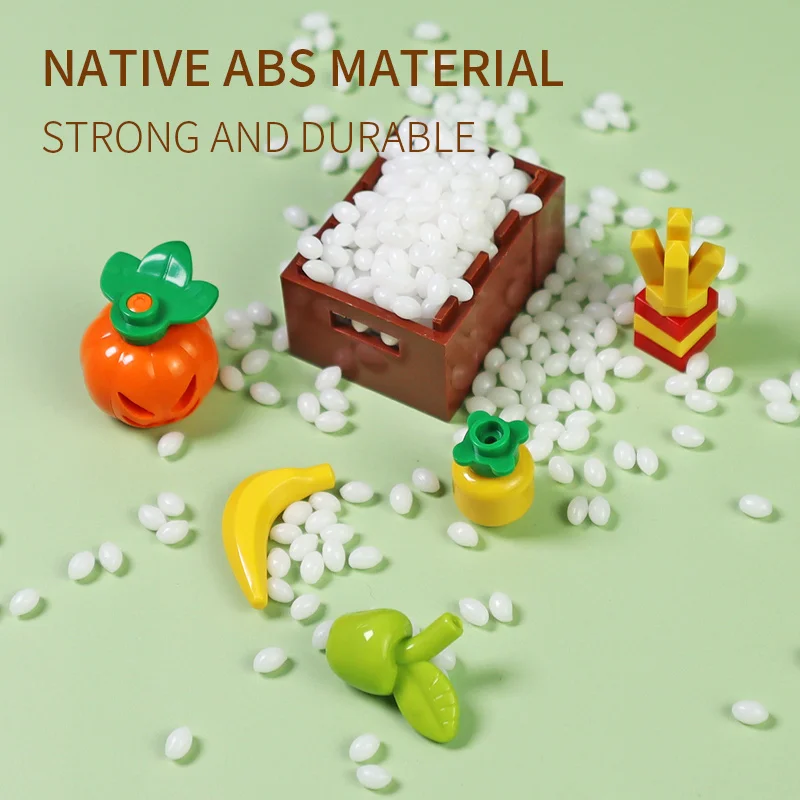 MOC Building Blocks City Friends Food Bread Pizza Chips Fruit Roast Chicken Parts Accessories Bricks Compatible Classic Toys Kid