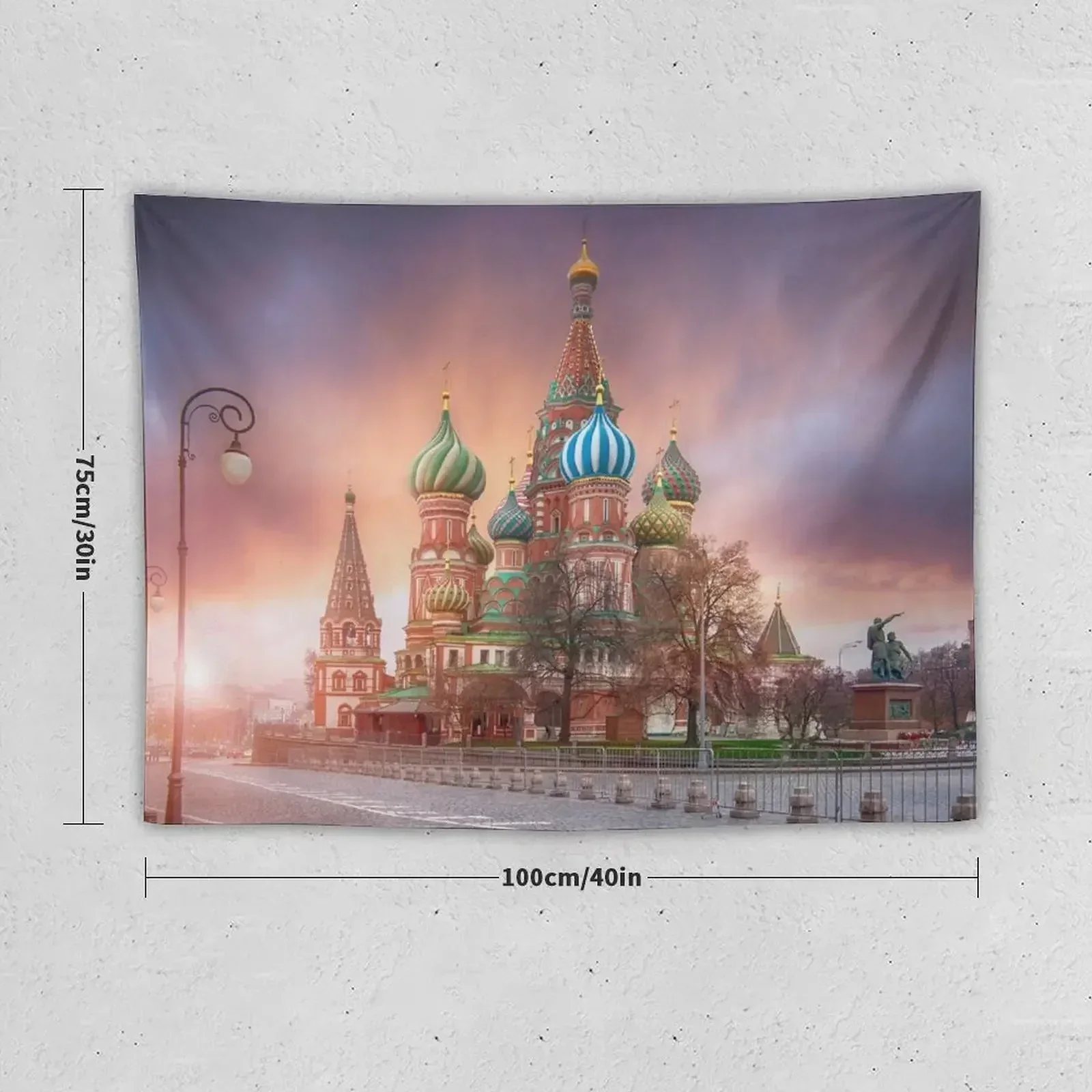 Saint Basil's Cathedral in Moscow, Russia Tapestry Room Decorator Bedroom Decor Aesthetic Decoration Wall Tapestry