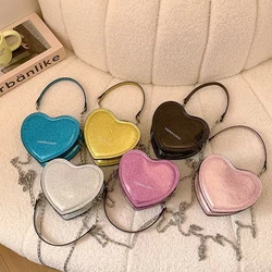 Cute Peach Heart Children's Bag New Fashion Crossbody Princess Bag Simple and Fashionable Mini Bag