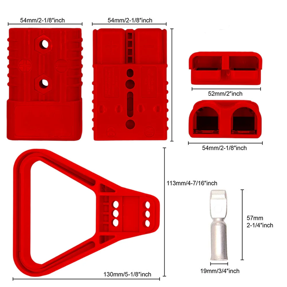 For Anderson Battery Connector Kit 175A Connect Plug With Handle And Plug Cover 175Amp Battery Connector Car Accessories