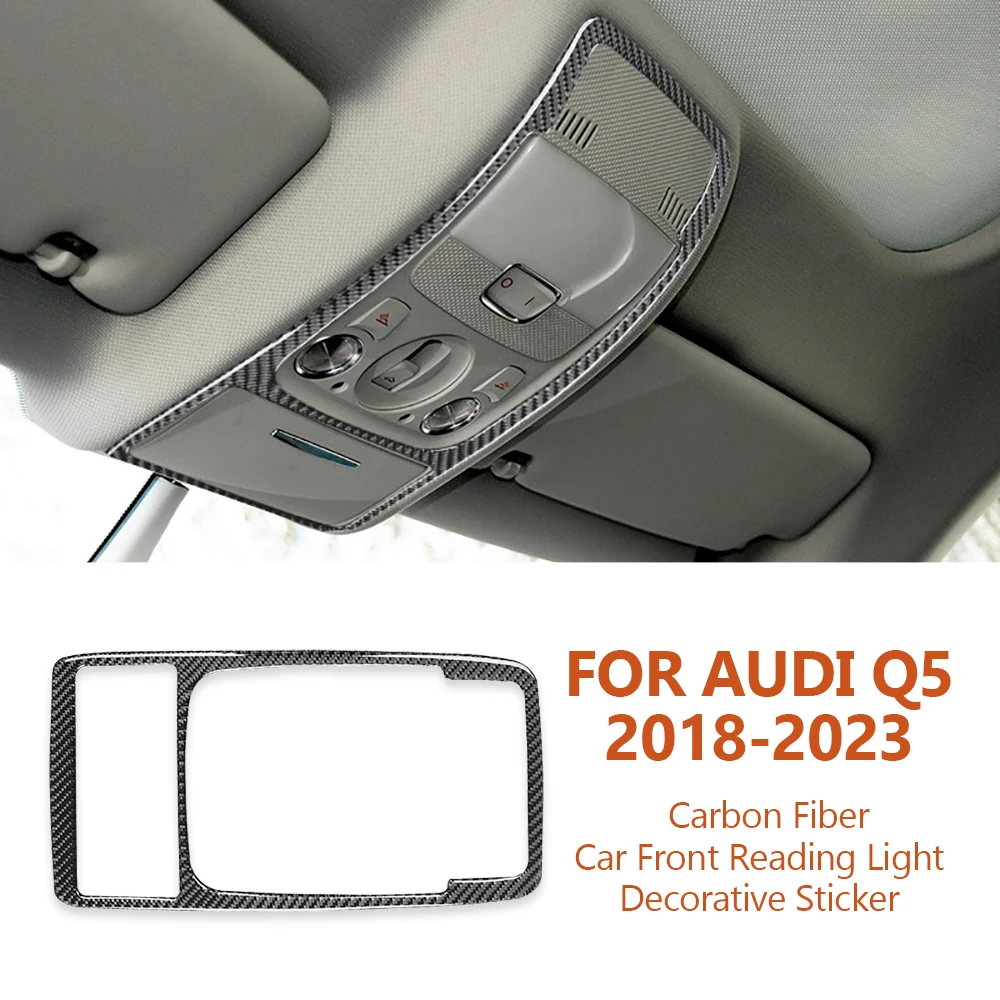 

For Audi Q5 8R SQ5 2018-2023 Handmade Carbon Fiber Car Front Reading Light Panel Decorative Sticker Auto Inter Modify Accesorios