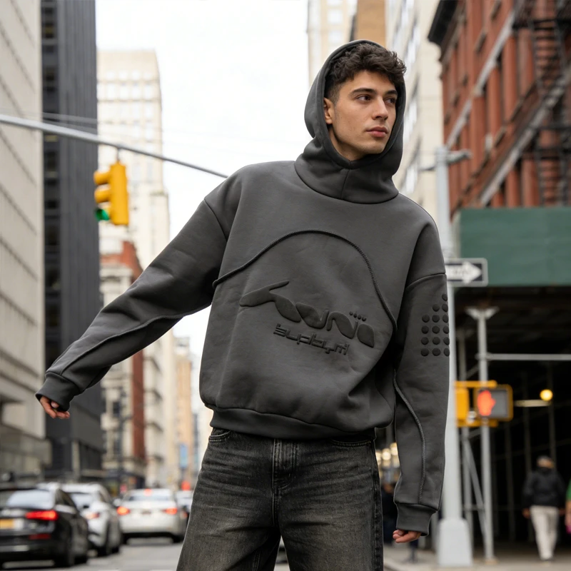 

Y2K Harajuku Hoodie Fashion Letter Pattern Splicing Design Sportswear Gothic Retro Men's and Women's Extra Large Casual Wear