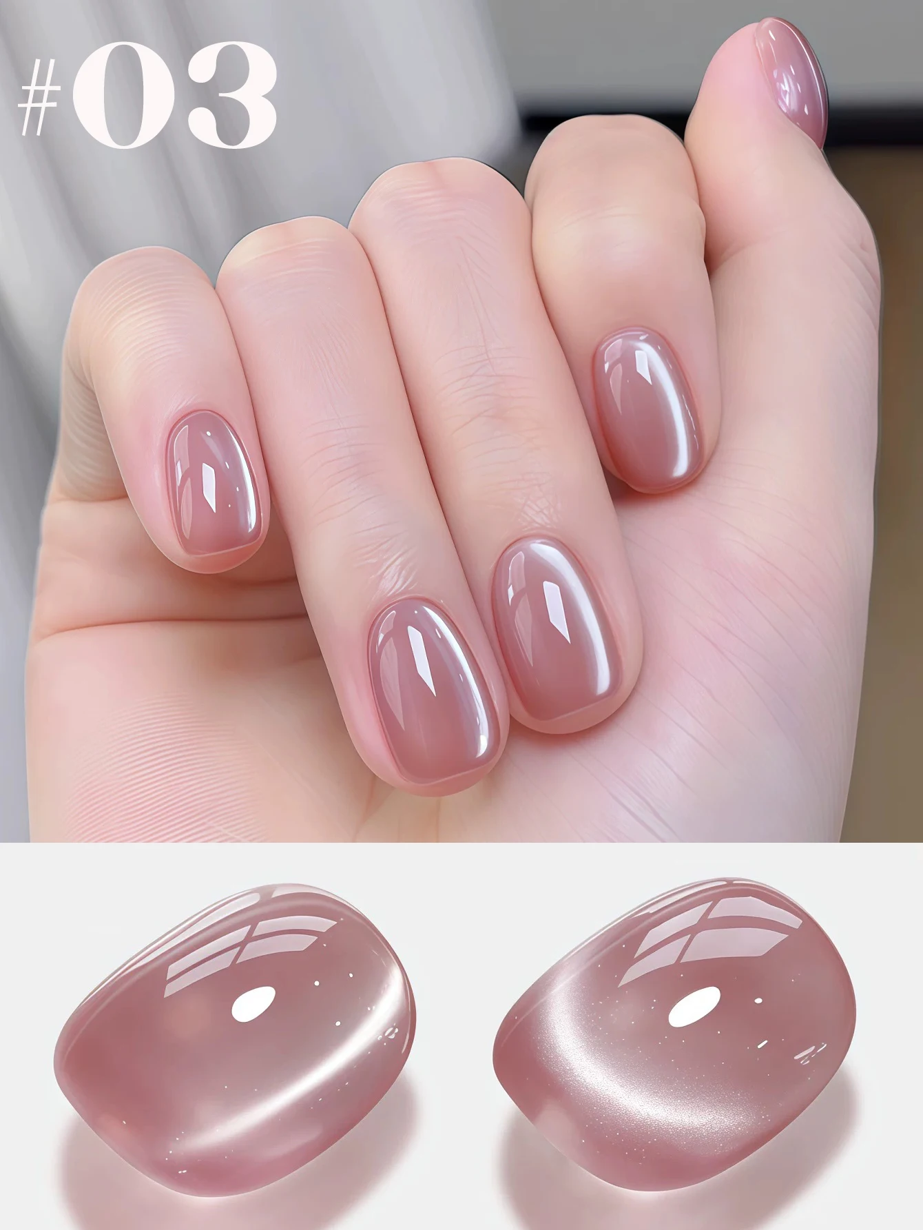 MIANEL 1-11pcs12ML Spring Gold Whitening Glass Beads Cat Eye Gel Nail Polish  White Nail Polish Pink Nails Blue Nails Suitable