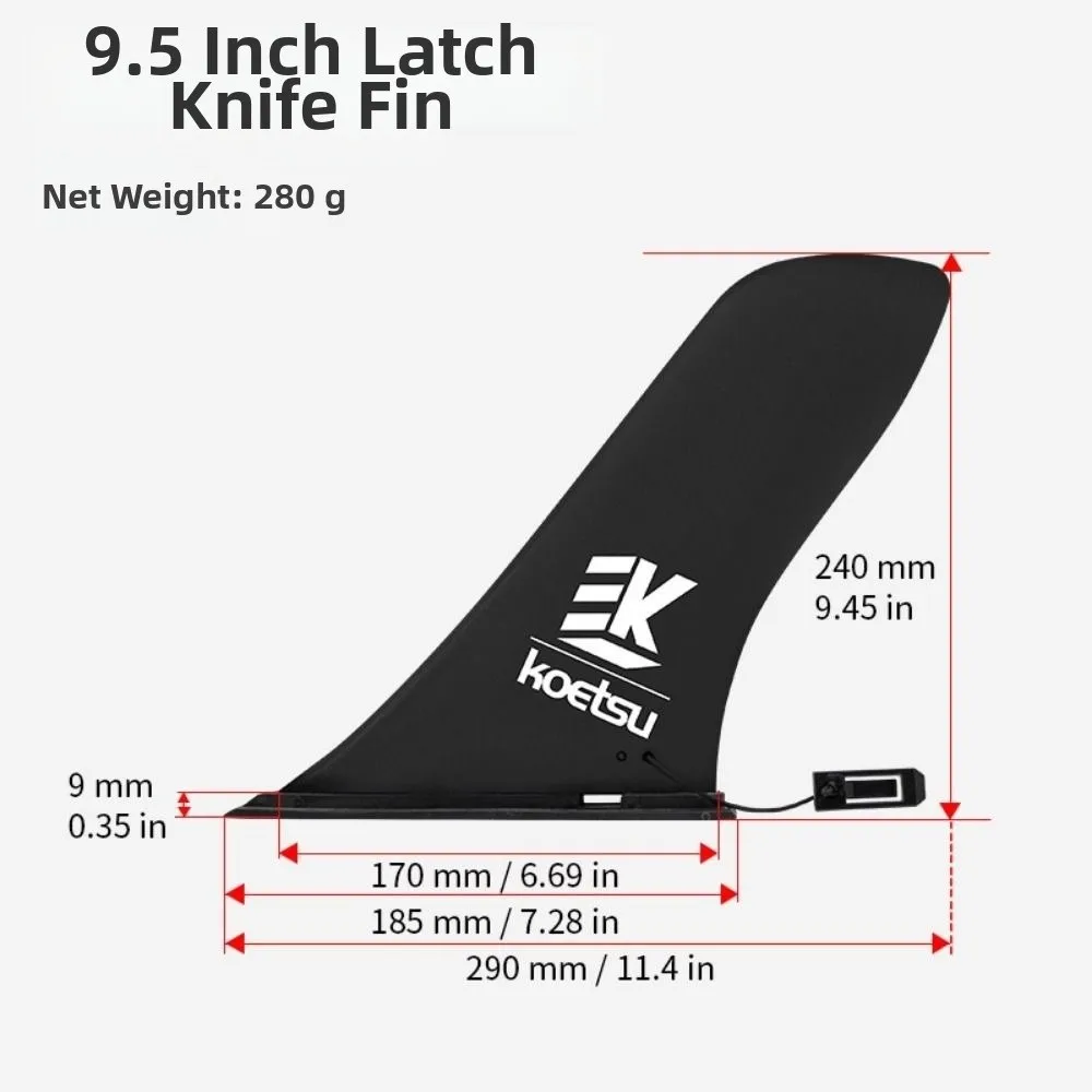 High Quality 4.5/8/9/10inch Slide-in Surfboard Fin Nylon Multicolors Stand Up Paddle Detachable Surf Plate
