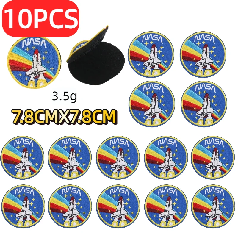 

10/50/100 шт., аксессуары для одежды с героями мультфильмов на липучке, вышивка, аэрокосмическая серия, клейкая наклейка «сделай сам», детские нашивки для одежды