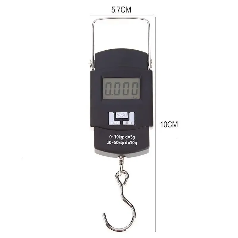 Luggage Weight Scale Fish Weighing Scales Digital Handheld Suitcase Weigher for w/ Hook 110lb /50kg kg/IB-/jin-/oz