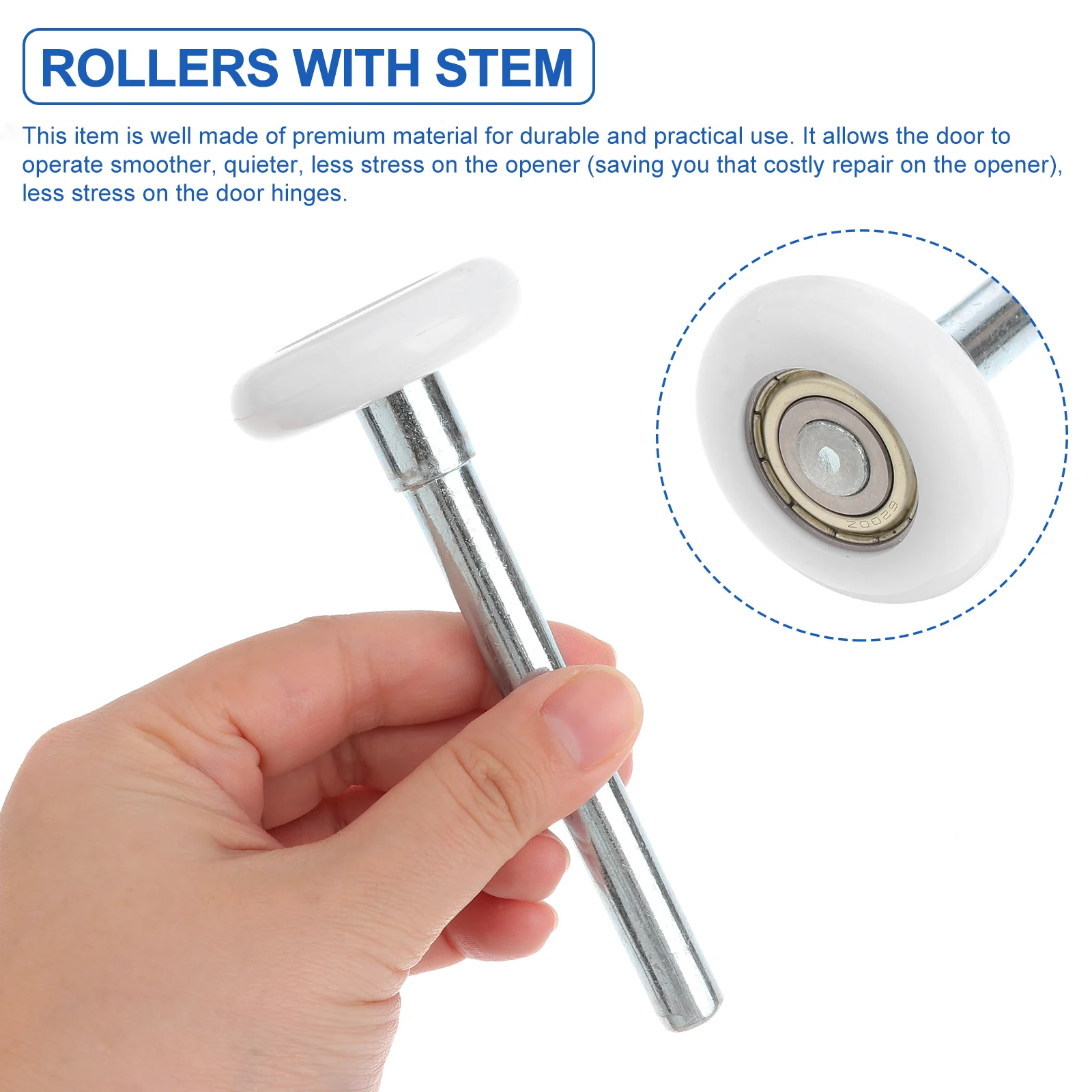 

Heavy Duty Nylon Garage Door Rollers Steel Wheels Sturdy Replacement Rollers Residential Commercial Doors Nylon Ball