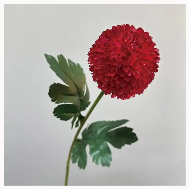 Einzelner Stiel Realistische Künstliche Allium-Kugel Gefälschte Chrysanthemenblume für Hochzeitssträuße Heim Garten Büro Dekoration Zubehör – Detail 16