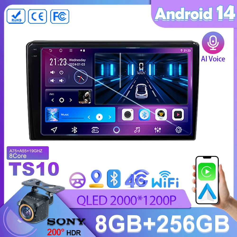 

Autoraido Car Radio For Citroen Berlingo B9 Peugeot Partner 2008 - 2019 wireless CarPlay Android Auto No 2 din 2din DVD WIFI 4G