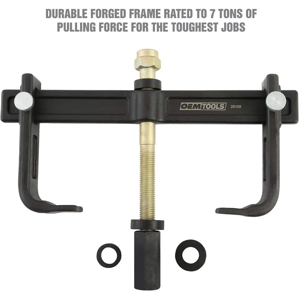 أداة إزالة أسطوانة الفرامل والدوارة من OEMTOOLS 25106، متوافقة مع مفتاح الربط، طاقة سحب 7 ألوان