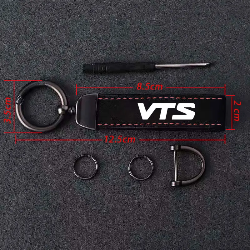 Car Keychain Charm Pendant Fashing Decoration Horseshoe Buckle Simple KeyRing Jewelry Gift For Citroen VTS Auto Accessories