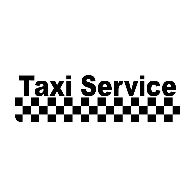 Fashion TAXI SERVICE Magnet Vinyl Car Sticker Car-styling Decals Black/Silver 15.8*4.5CM