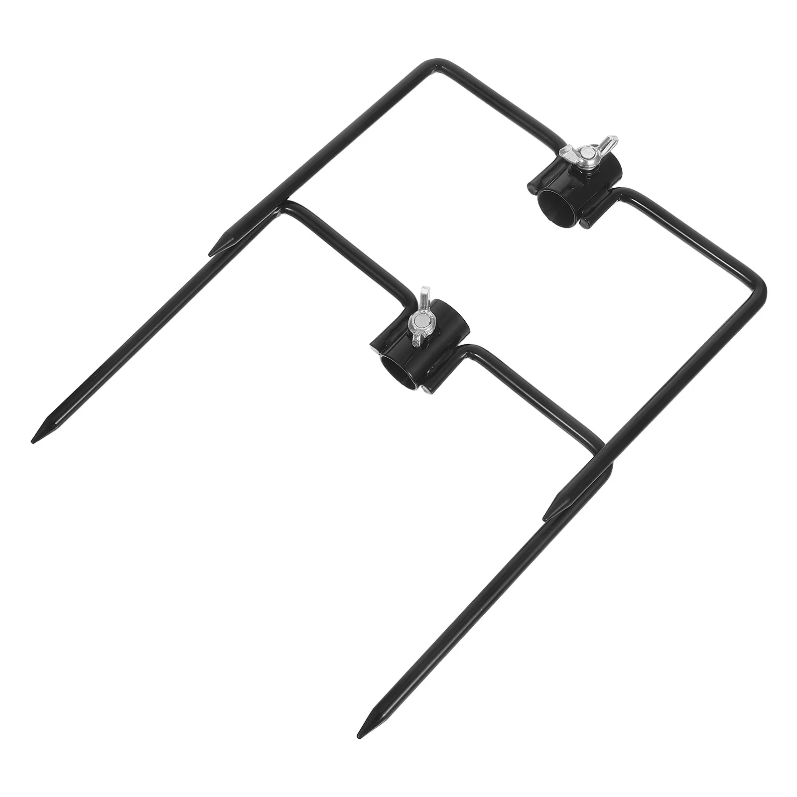 

2pcs Iron Outdoor Garden Ground Stake Flag Holder Umbrella Stand Pole Stabilizer For Camping Yard Beach Decor Durable
